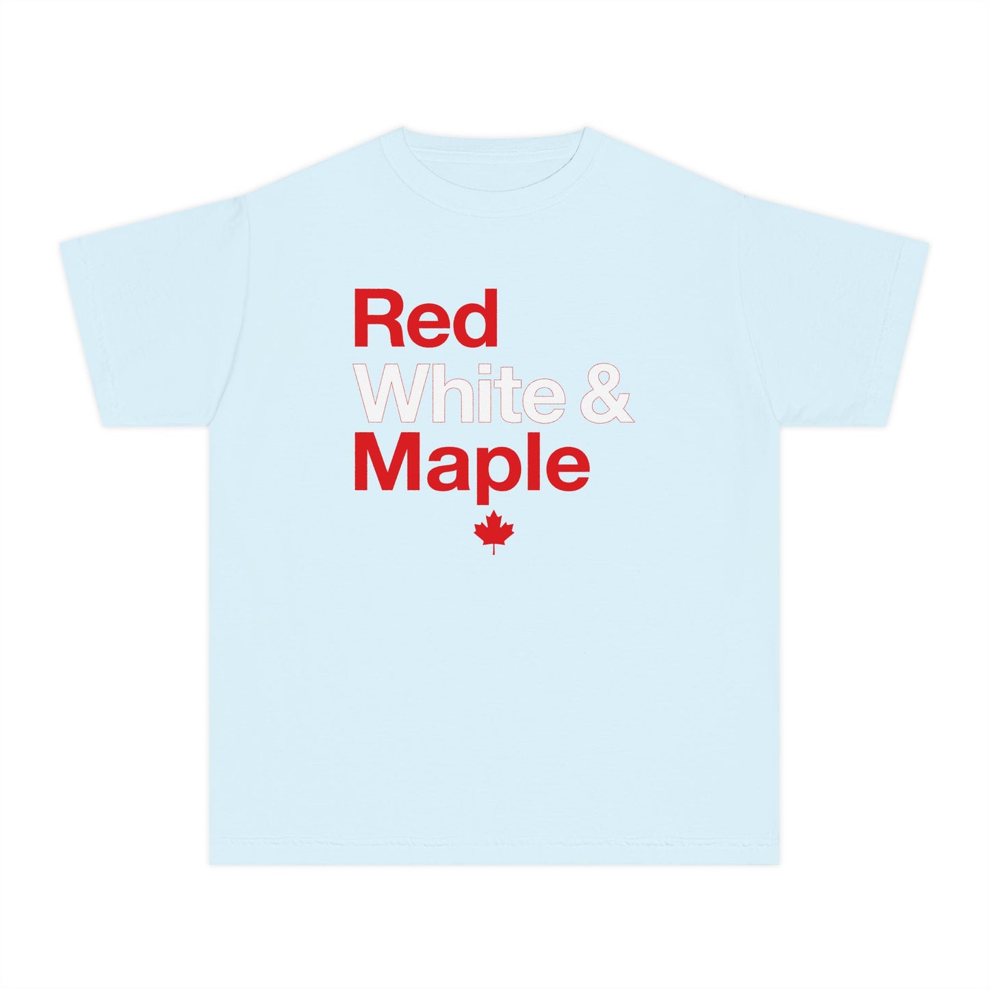 “Red White & Maple” Youth Tee - Fun Canada Pride Graphic Shirt