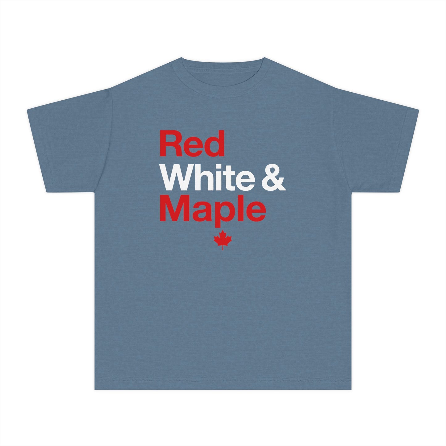 “Red White & Maple” Youth Tee - Fun Canada Pride Graphic Shirt