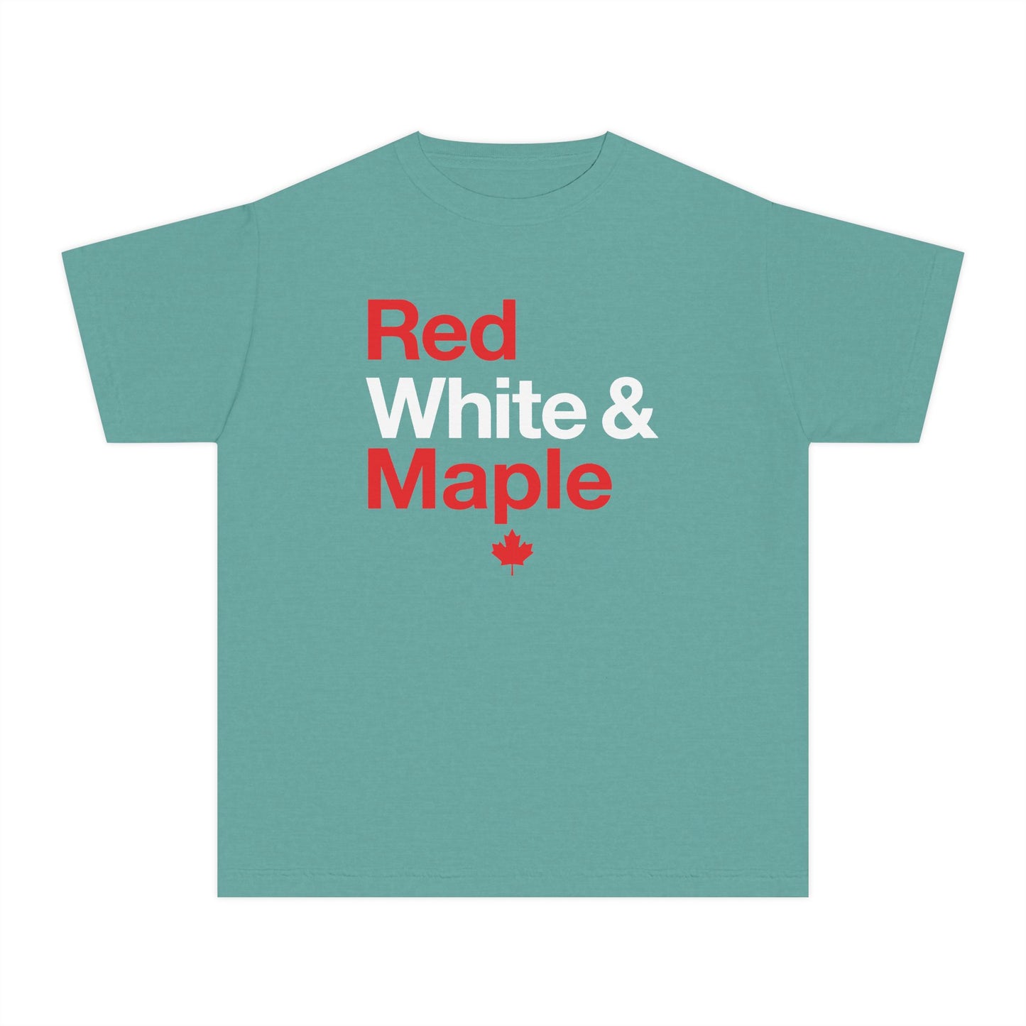 “Red White & Maple” Youth Tee - Fun Canada Pride Graphic Shirt