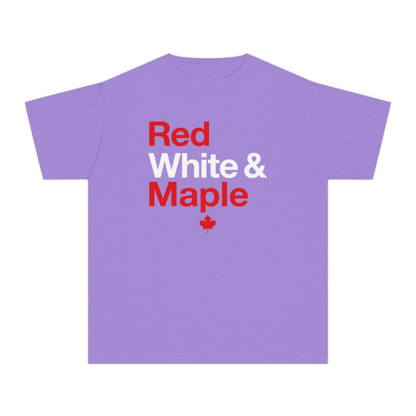 “Red White & Maple” Youth Tee - Fun Canada Pride Graphic Shirt