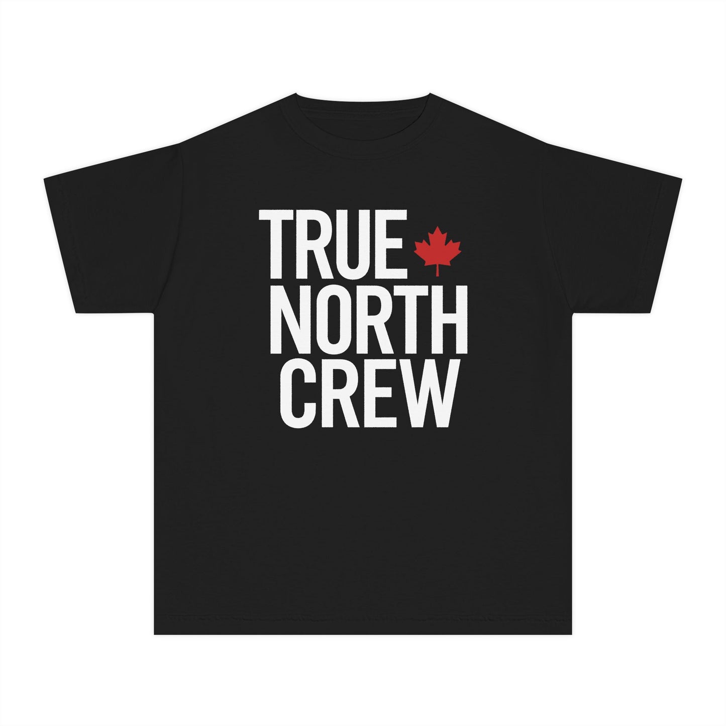 “True North Crew” Youth Tee - Modern Canadian Adventure Shirt