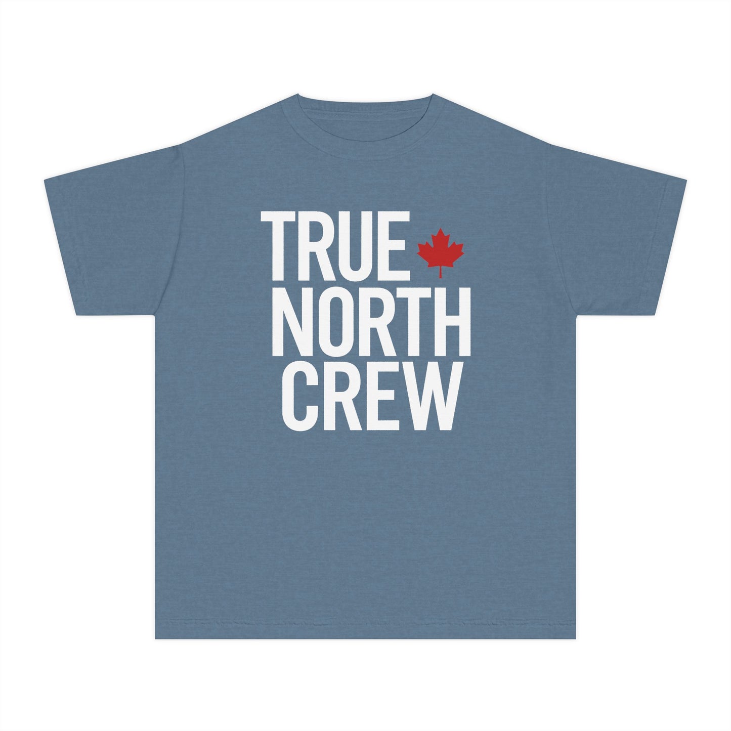 “True North Crew” Youth Tee - Modern Canadian Adventure Shirt