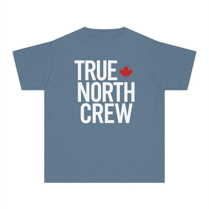 “True North Crew” Youth Tee - Modern Canadian Adventure Shirt