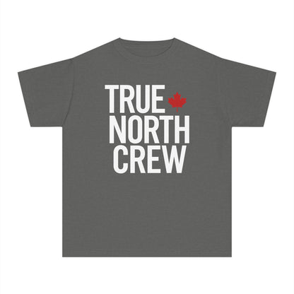 “True North Crew” Youth Tee - Modern Canadian Adventure Shirt