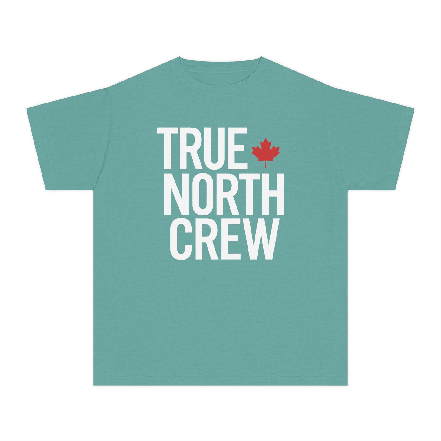 “True North Crew” Youth Tee - Modern Canadian Adventure Shirt