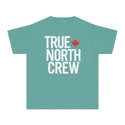 “True North Crew” Youth Tee - Modern Canadian Adventure Shirt