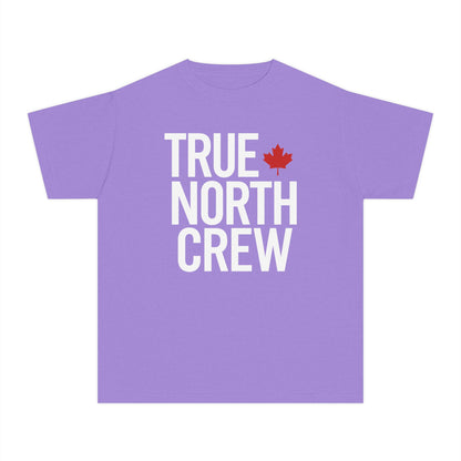 “True North Crew” Youth Tee - Modern Canadian Adventure Shirt
